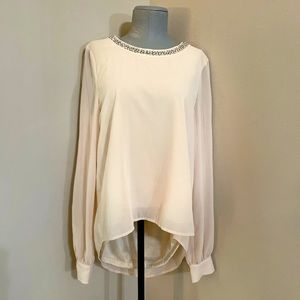 Double Zero Rhinestone Embellished Blouse